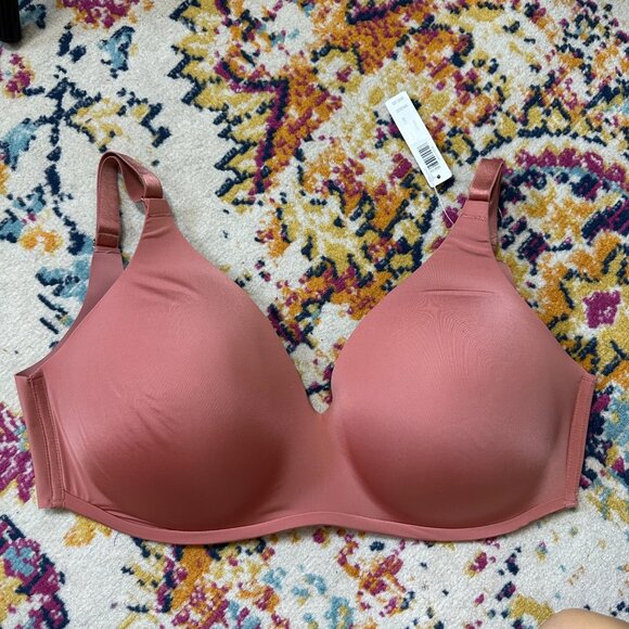 Soma Vanishing 360 Perfect Coverage Bra Womens Size 36DDD Clay Rose No Wire Sexy - Picture 3 of 8